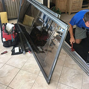 sliding glass door frame repair Willowbrook